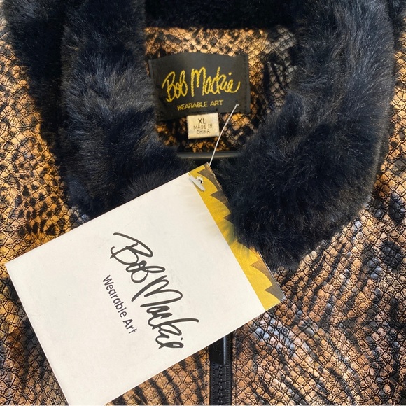 Bob mackie animal print faux fur vest XL - Picture 4 of 4